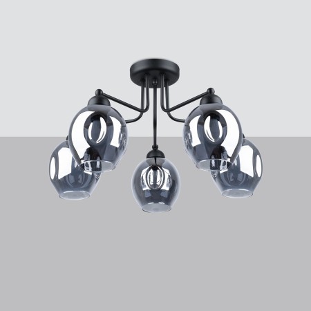 Żyrandol FILLAN kolor czarny SOLLUX LIGHTING polska produkcja