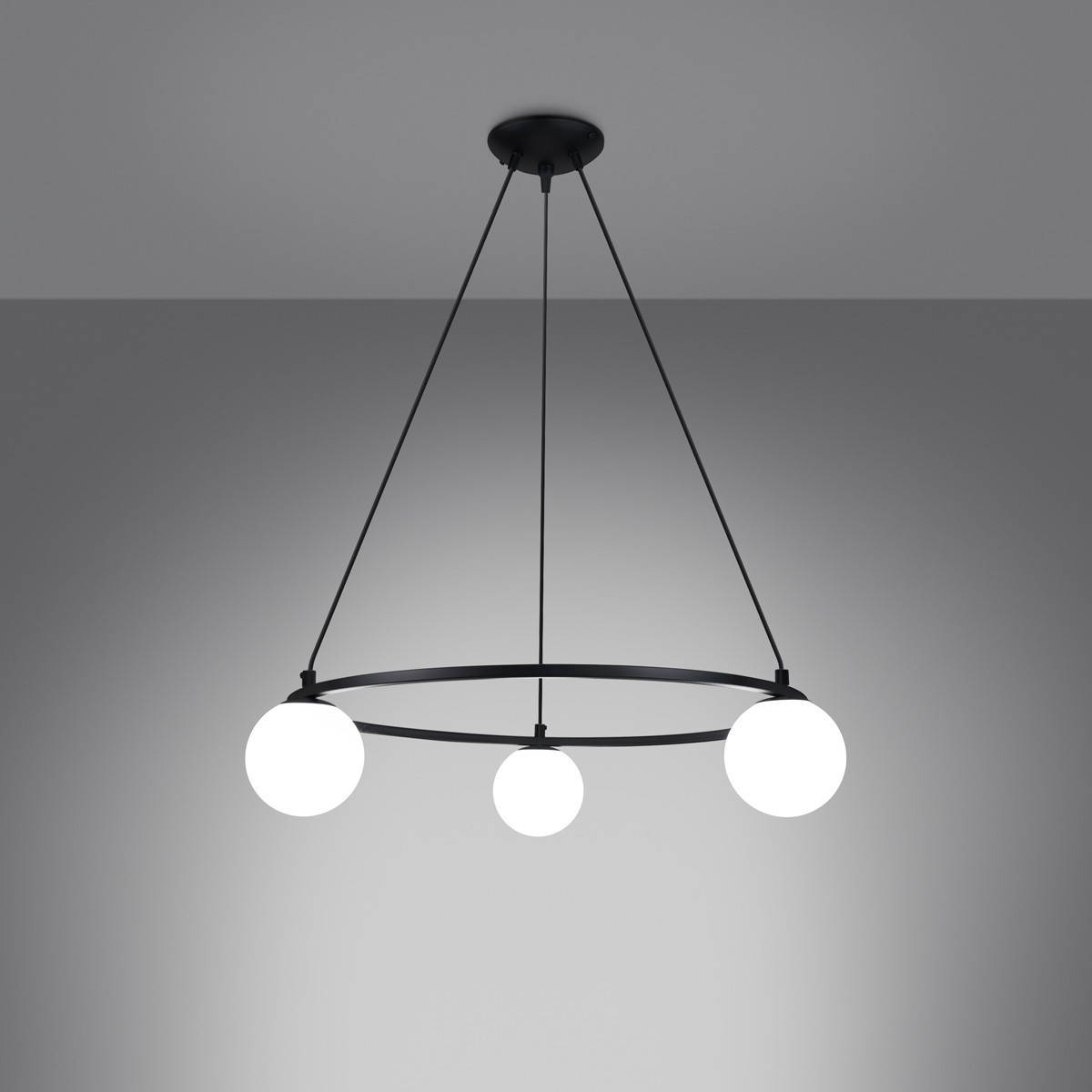 Żyrandol YOLI kolor czarny SOLLUX LIGHTING polska produkcja
