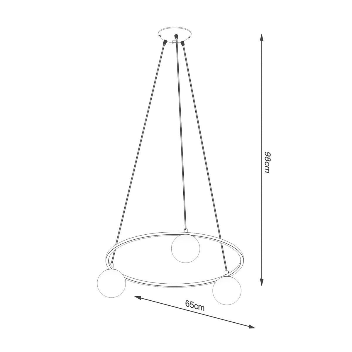 Żyrandol YOLI kolor czarny SOLLUX LIGHTING polska produkcja