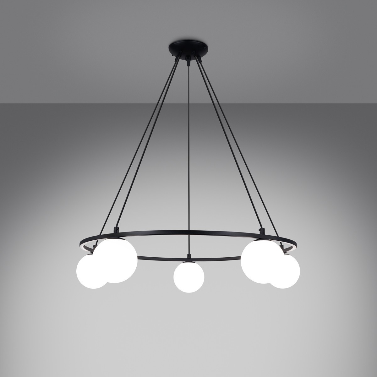 Żyrandol YOLI kolor czarny SOLLUX LIGHTING polska produkcja
