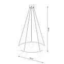 Żyrandol YOLI kolor czarny SOLLUX LIGHTING polska produkcja
