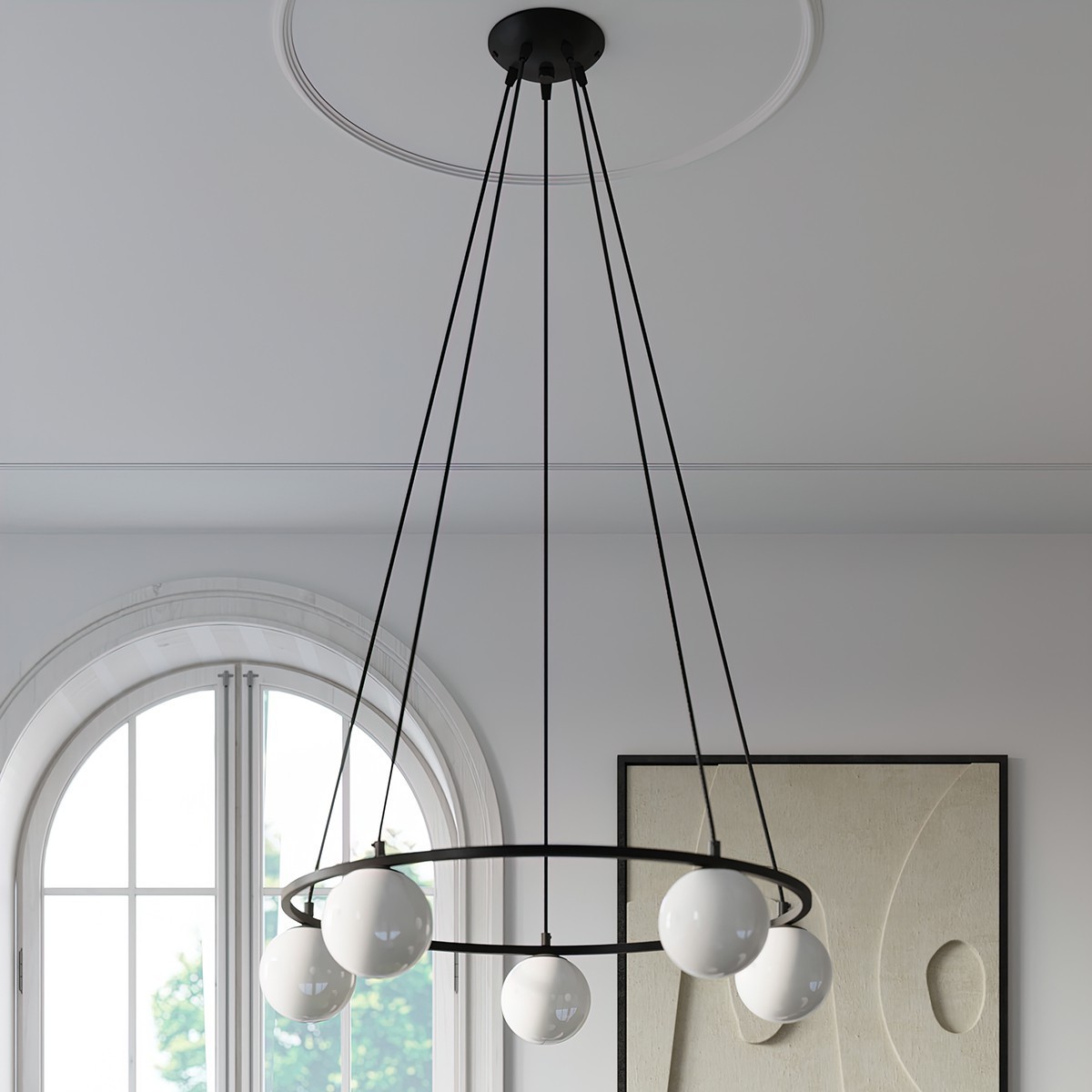 Żyrandol YOLI kolor czarny SOLLUX LIGHTING polska produkcja