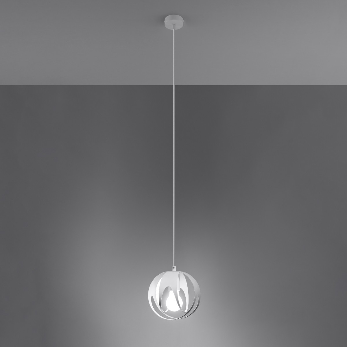 Lampa wisząca TULOS kolor biały SOLLUX LIGHTING polska produkcja