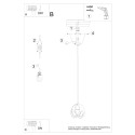 Lampa wisząca TULOS kolor biały SOLLUX LIGHTING polska produkcja