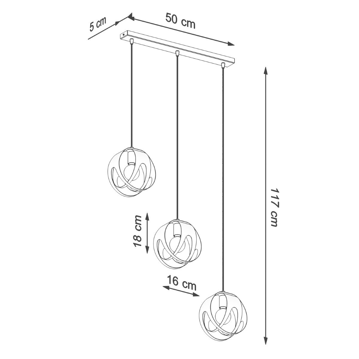Lampa wisząca TULOS kolor biały SOLLUX LIGHTING polska produkcja