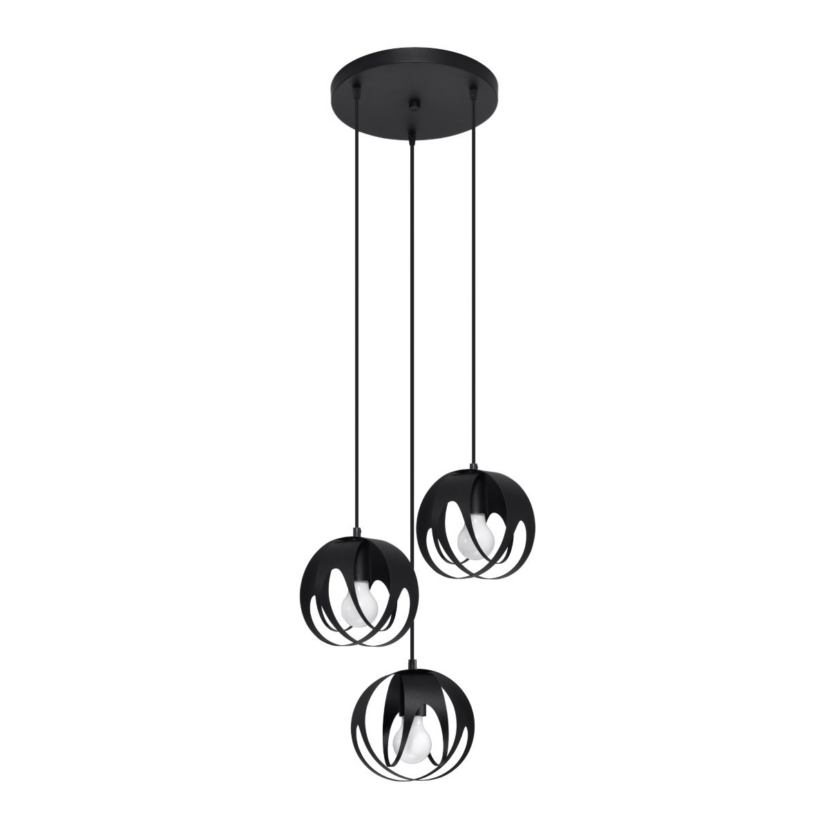 Lampa wisząca TULOS kolor czarny SOLLUX LIGHTING polska produkcja