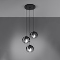 Lampa wisząca TULOS kolor czarny SOLLUX LIGHTING polska produkcja