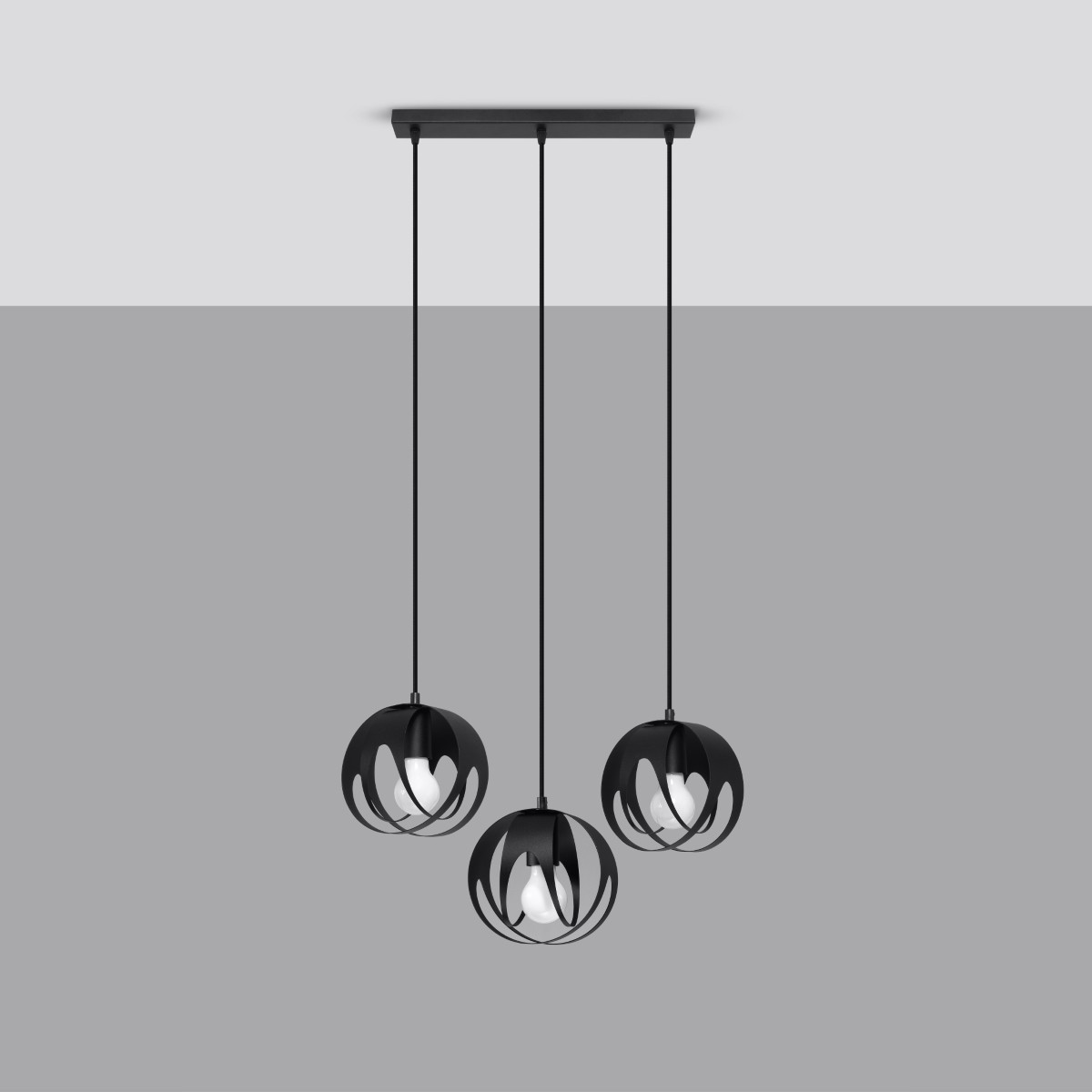 Lampa wisząca TULOS kolor czarny SOLLUX LIGHTING polska produkcja