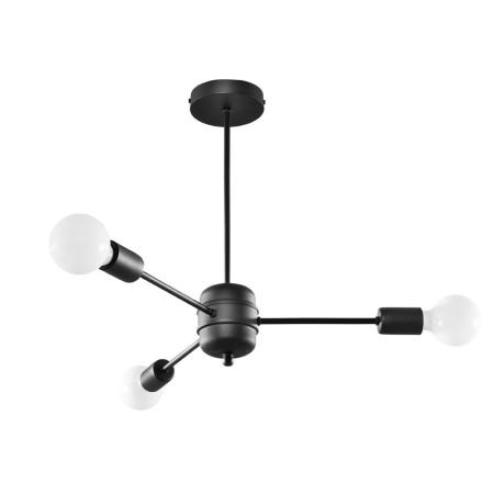 Żyrandol LANGO kolor czarny SOLLUX LIGHTING polska produkcja