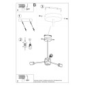 Żyrandol LANGO kolor czarny SOLLUX LIGHTING polska produkcja