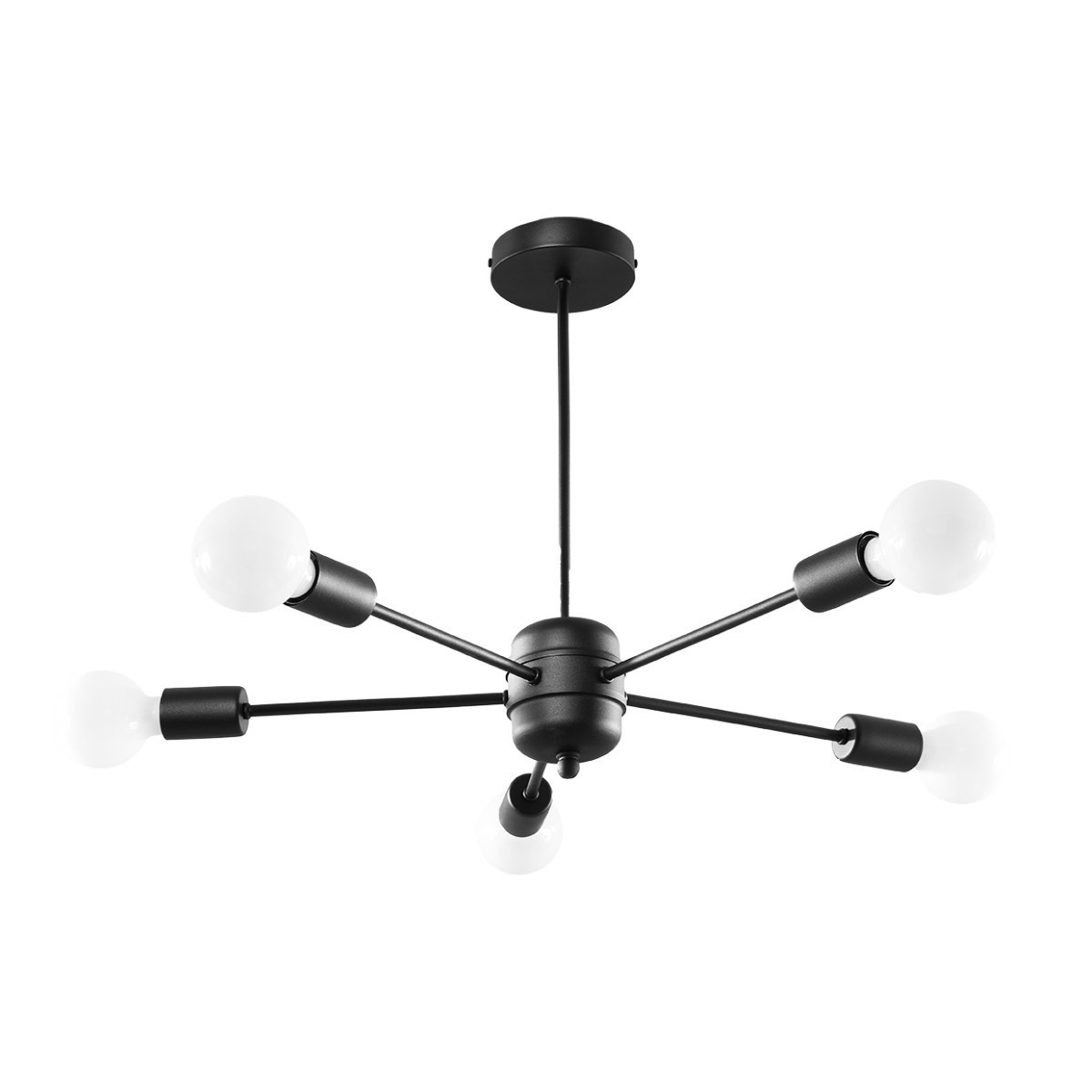 Żyrandol LANGO kolor czarny SOLLUX LIGHTING polska produkcja