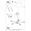 Żyrandol LANGO kolor czarny SOLLUX LIGHTING polska produkcja