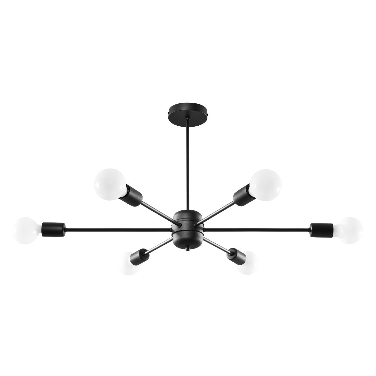 Żyrandol LANGO kolor czarny SOLLUX LIGHTING polska produkcja