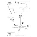 Żyrandol LANGO kolor czarny SOLLUX LIGHTING polska produkcja