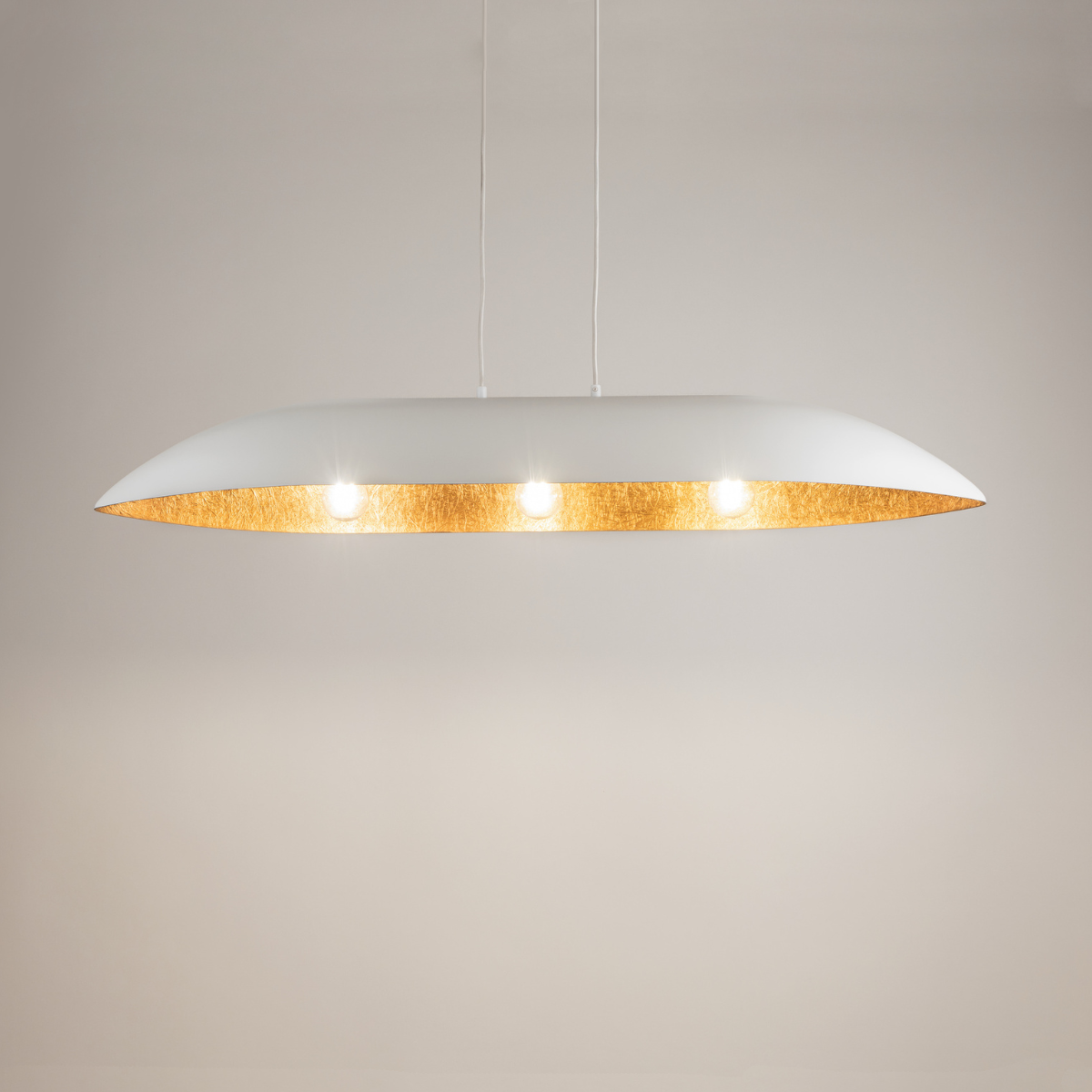 lampa wisząca Gondola kolor biały / miedziany polska produkcja