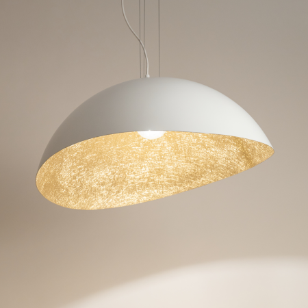 lampa wisząca Solaris kolor biały / złoty polska produkcja
