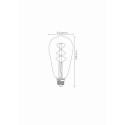 Lucide 49034/04/62 CZUJNIK ZMIERZCHU ST64 - Żarówka żarnikowa - 6.4 cm - LED - E27 - 1x4W 2200K - Czujnik dzień-noc - Burszty…