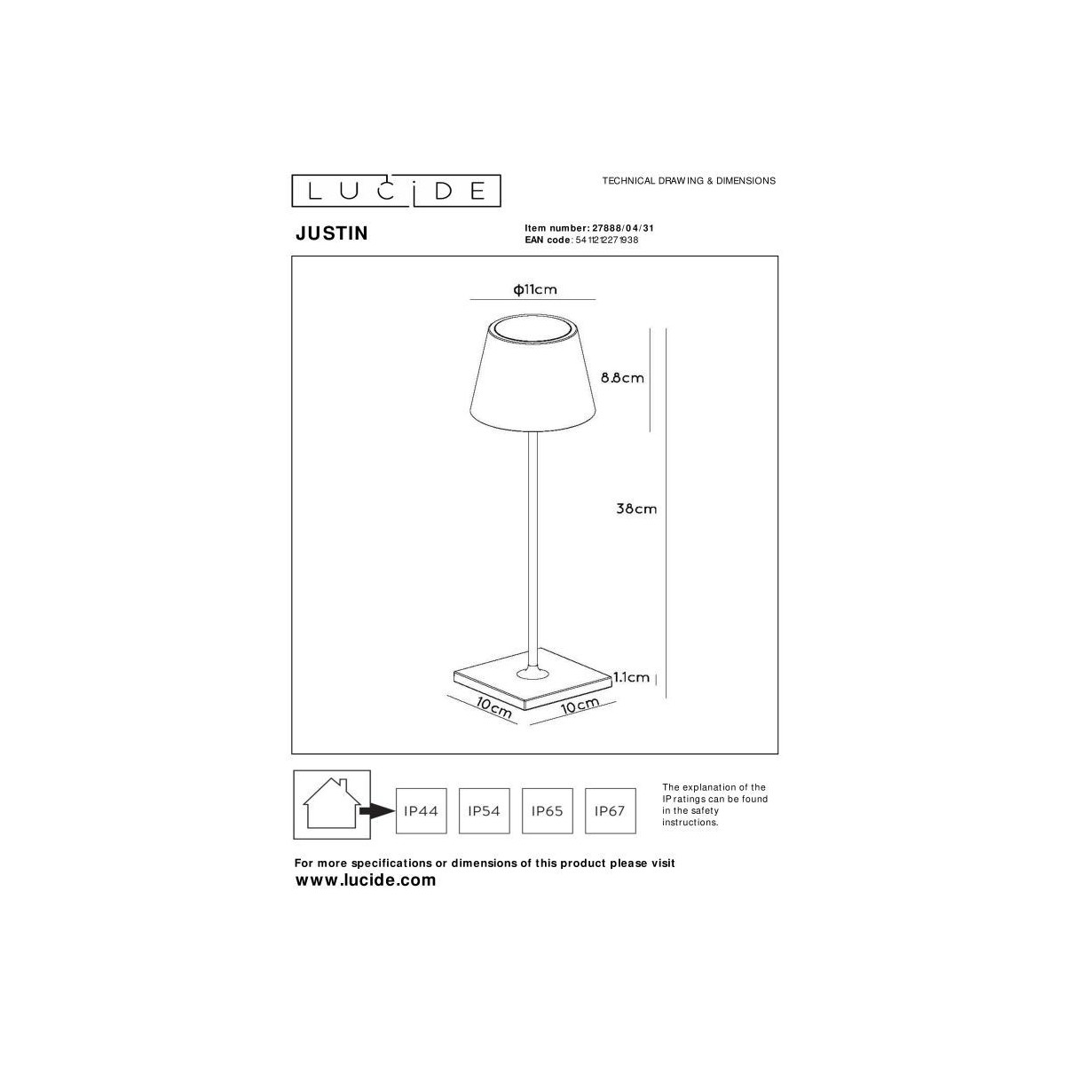 Lucide JUSTIN 27888/04/31