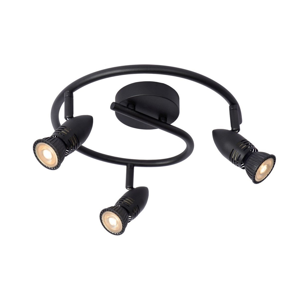 Lucide 13955/03/30 CARO - Reflektor sufitowy - 31 cm - 3xGU10 - Czarny