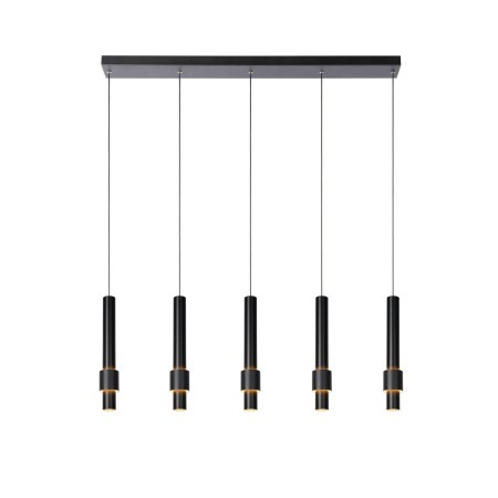 Lucide 24402/30/30 MARGARY - Lampa wisząca - LED ściemnialna - 5x4.2W 2700K - czarna