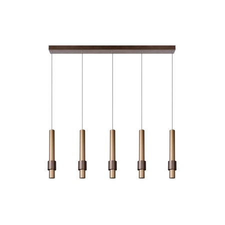 Lucide 24402/30/96 MARGARY - Lampa wisząca - LED ściemnialna - 5x4.2W 2700K - Kawa