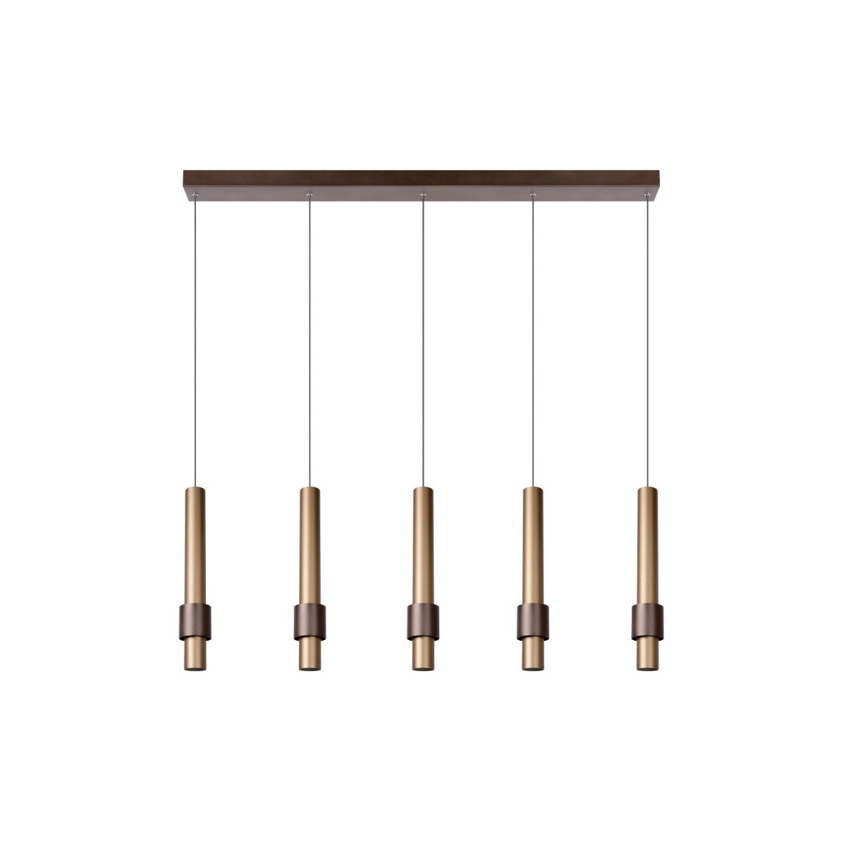 Lucide 24402/30/96 MARGARY - Lampa wisząca - LED ściemnialna - 5x4.2W 2700K - Kawa