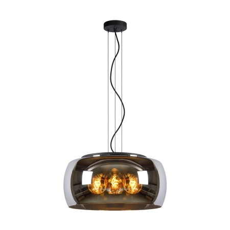 Lucide 45401/50/65 OLIVIA - Lampa wisząca - 50 cm - 3xE27 - Szary dymny
