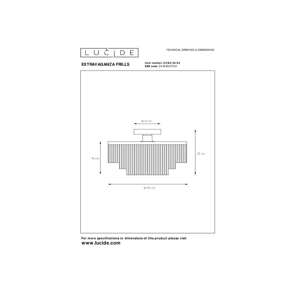 Lucide EXTRAVAGANZA FRILLS 03142/35/02