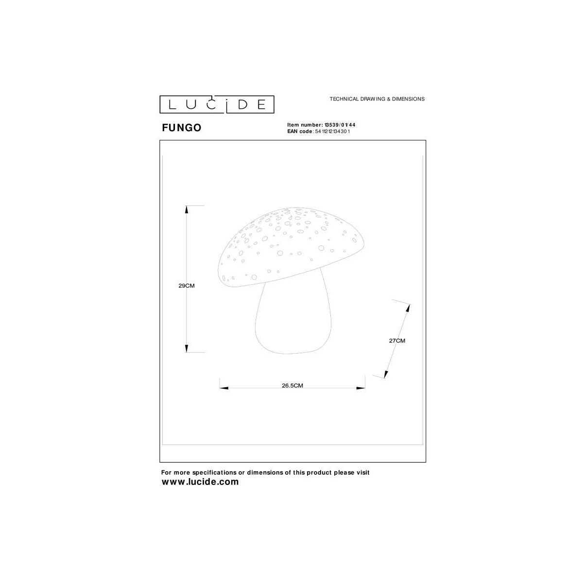 Lucide FUNGO 13539/01/44
