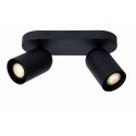 Lucide 13958/02/30 PUNCH - Reflektor sufitowy - 2xGU10 - Czarny