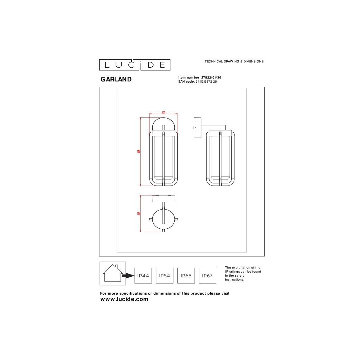 Lucide GARLAND 27822/01/30