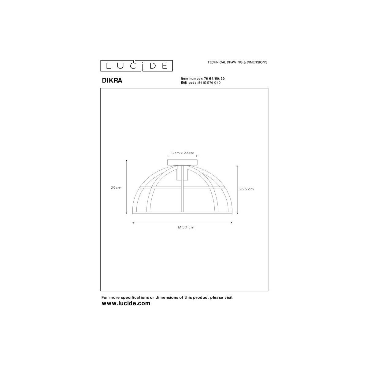 Lucide DIKRA 76164/50/30