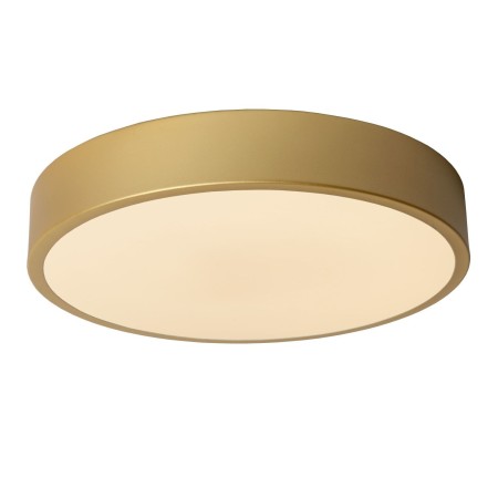 Lucide 79185/30/02 UNAR - Lampa sufitowa wpuszczana - 30 cm - LED 3 StepDim - 1x18W 2700K - Matowe złoto - Mosiądz