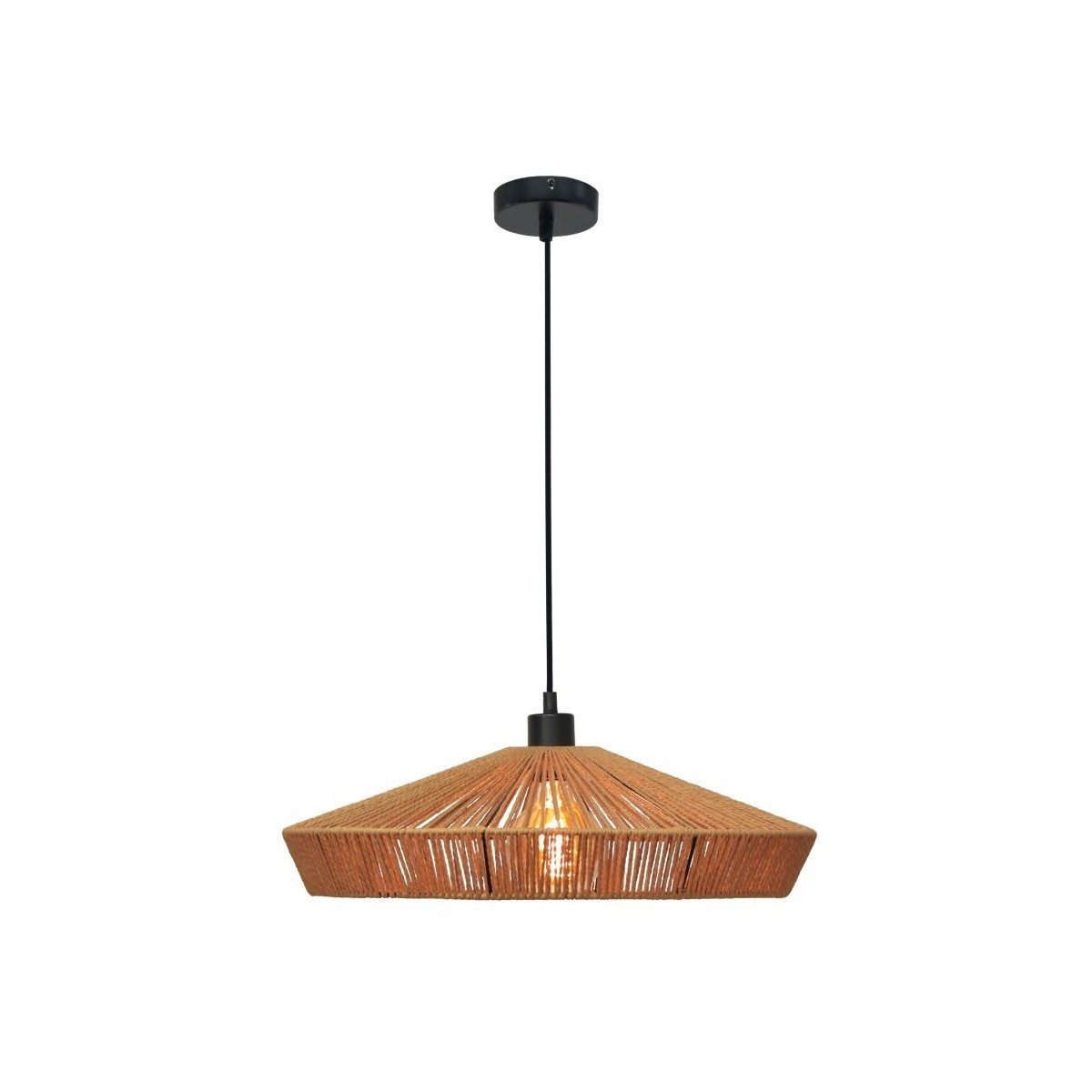 Lucide 10413/50/72 YUNKAI - Lampa wisząca - 50 cm - 1xE27 - Naturalna