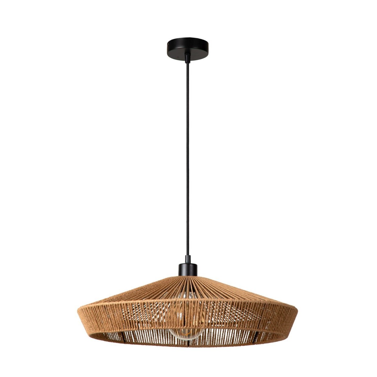Lucide 10413/50/72 YUNKAI - Lampa wisząca - 50 cm - 1xE27 - Naturalna