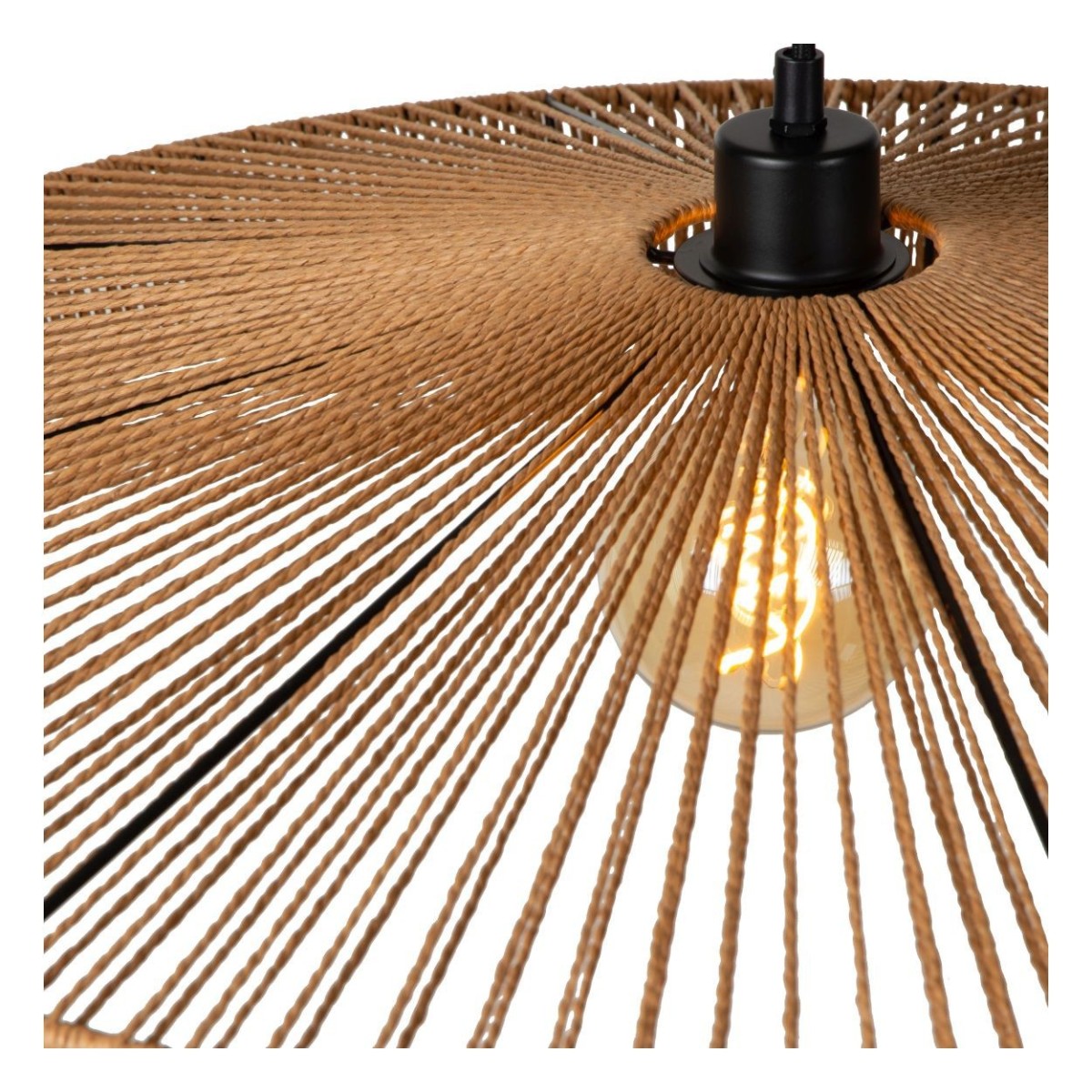 Lucide 10413/50/72 YUNKAI - Lampa wisząca - 50 cm - 1xE27 - Naturalna