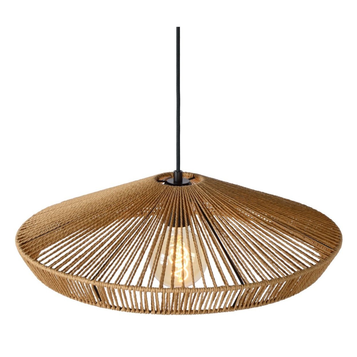 Lucide 10413/50/72 YUNKAI - Lampa wisząca - 50 cm - 1xE27 - Naturalna