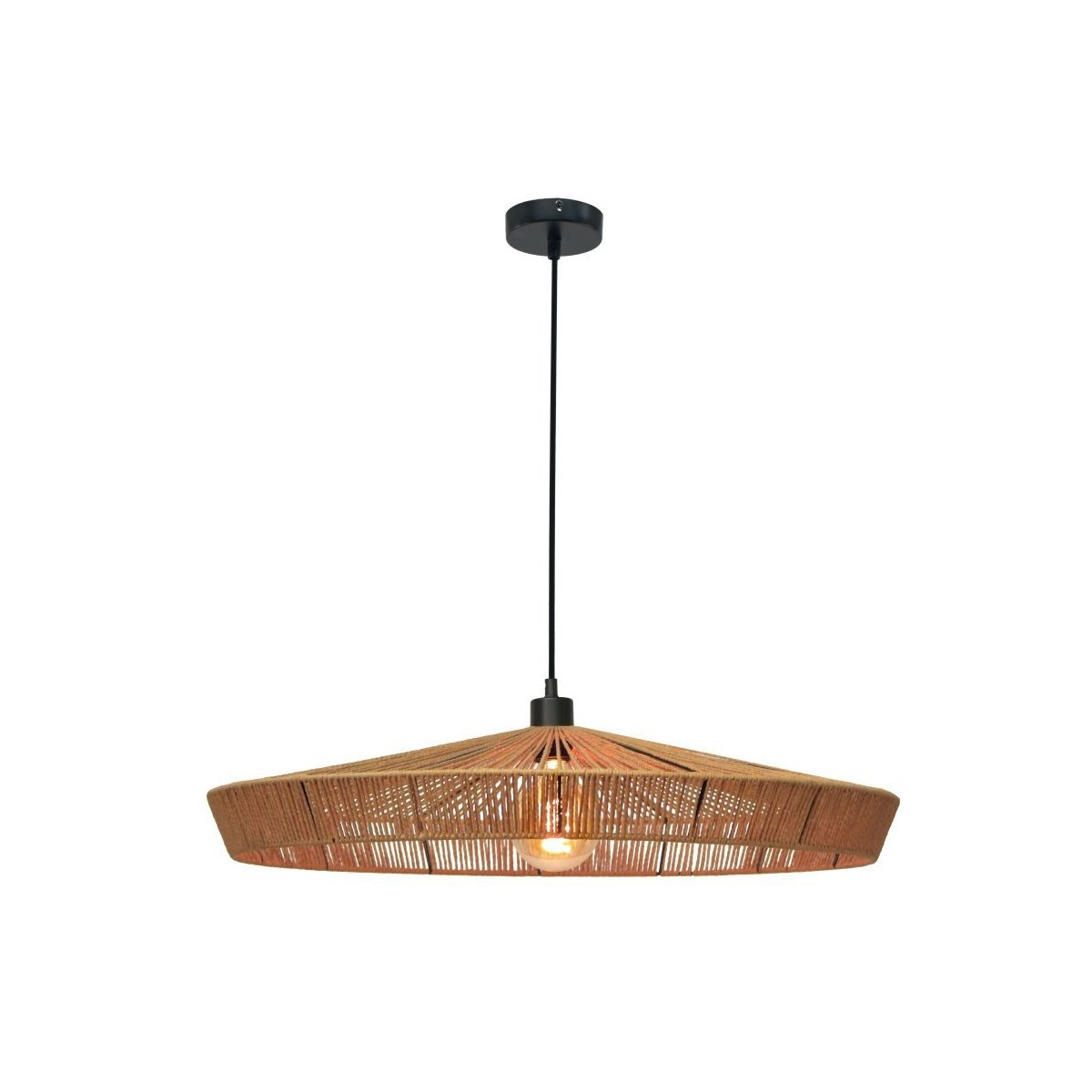 Lucide 10413/70/72 YUNKAI - Lampa wisząca - 70 cm - 1xE27 - Naturalna
