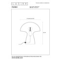 Lucide 10514/01/53 FUNGO - Lampa stołowa - 1xE27 - Pomarańczowa