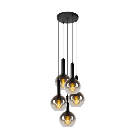 Lucide 45402/15/30 MARIUS - Lampa wisząca - 55 cm - 5xE27 - Czarny