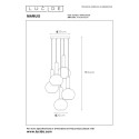 Lucide 45402/15/30 MARIUS - Lampa wisząca - 55 cm - 5xE27 - Czarny