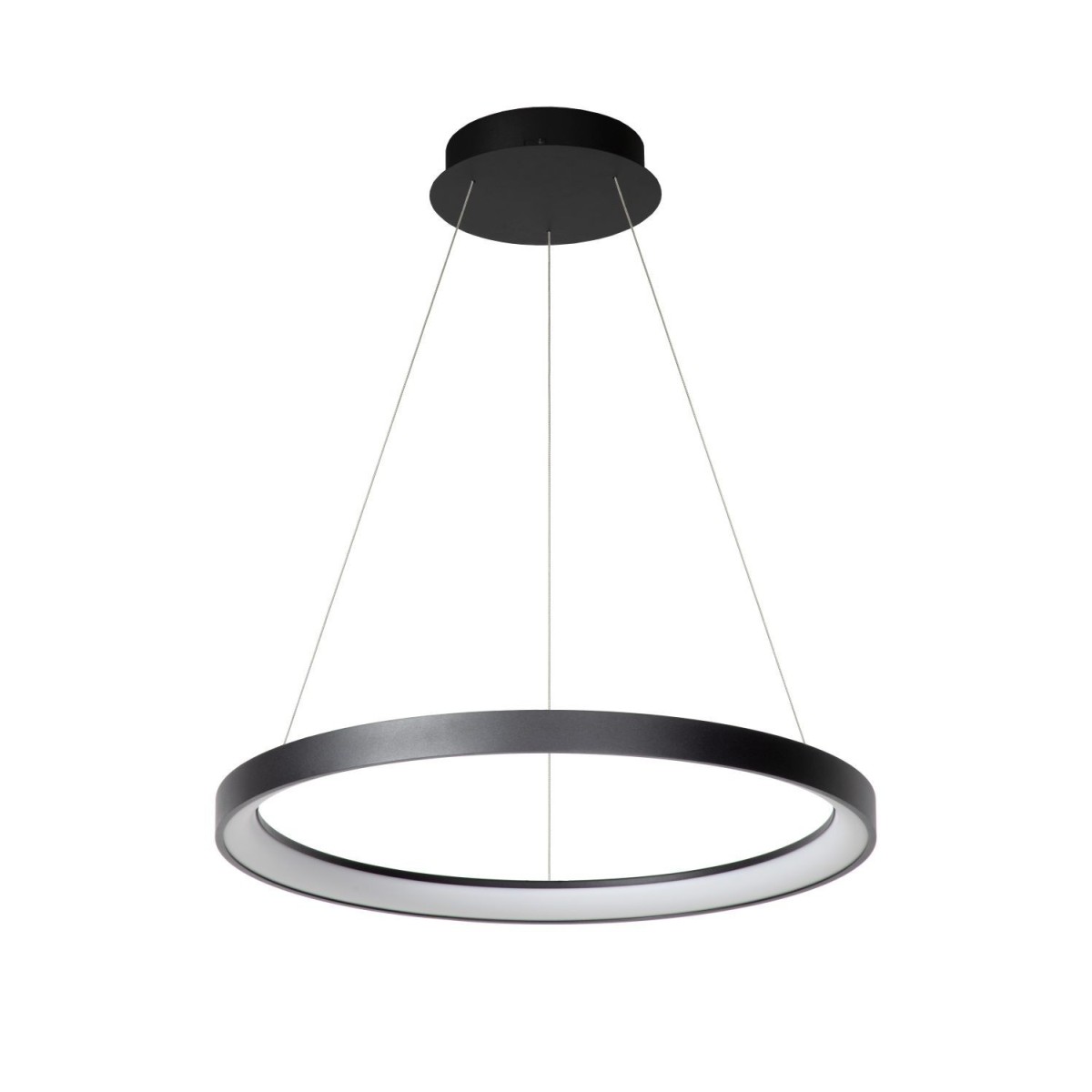 Lucide 46403/48/30 VIDAL - Lampa wisząca - 58 cm - Ściemniacz LED - 1x48W 2700K - Czarny