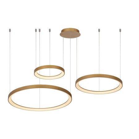 Lucide 46403/99/02 VIDAL - Lampa wisząca - 78 cm - Ściemniacz LED - 1x120W 2700K - Matowe złoto - Mosiądz | Premium