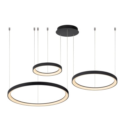 Lucide 46403/99/30 VIDAL - Lampa wisząca - 78 cm - Ściemniacz LED - 1x120W 2700K - Czarny | Premium
