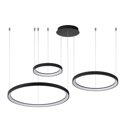 Lucide 46403/99/30 VIDAL - Lampa wisząca - 78 cm - Ściemniacz LED - 1x120W 2700K - Czarny | Premium