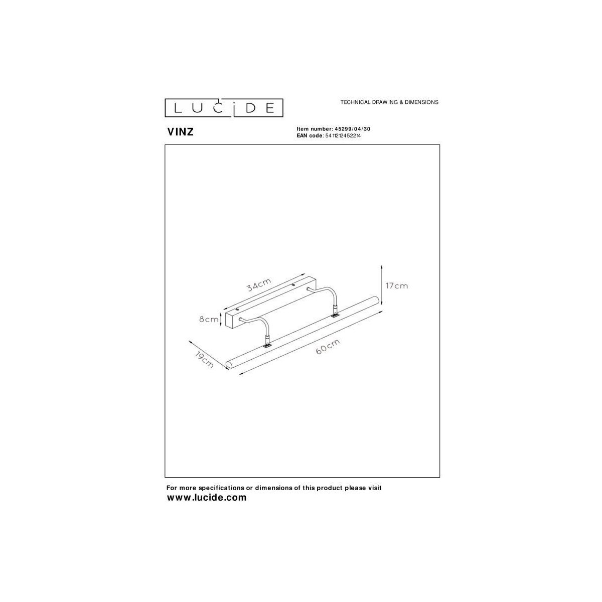 Lucide VINZ 45299/04/30