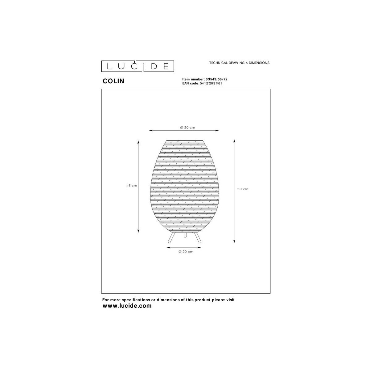 Lucide COLIN 03543/50/72