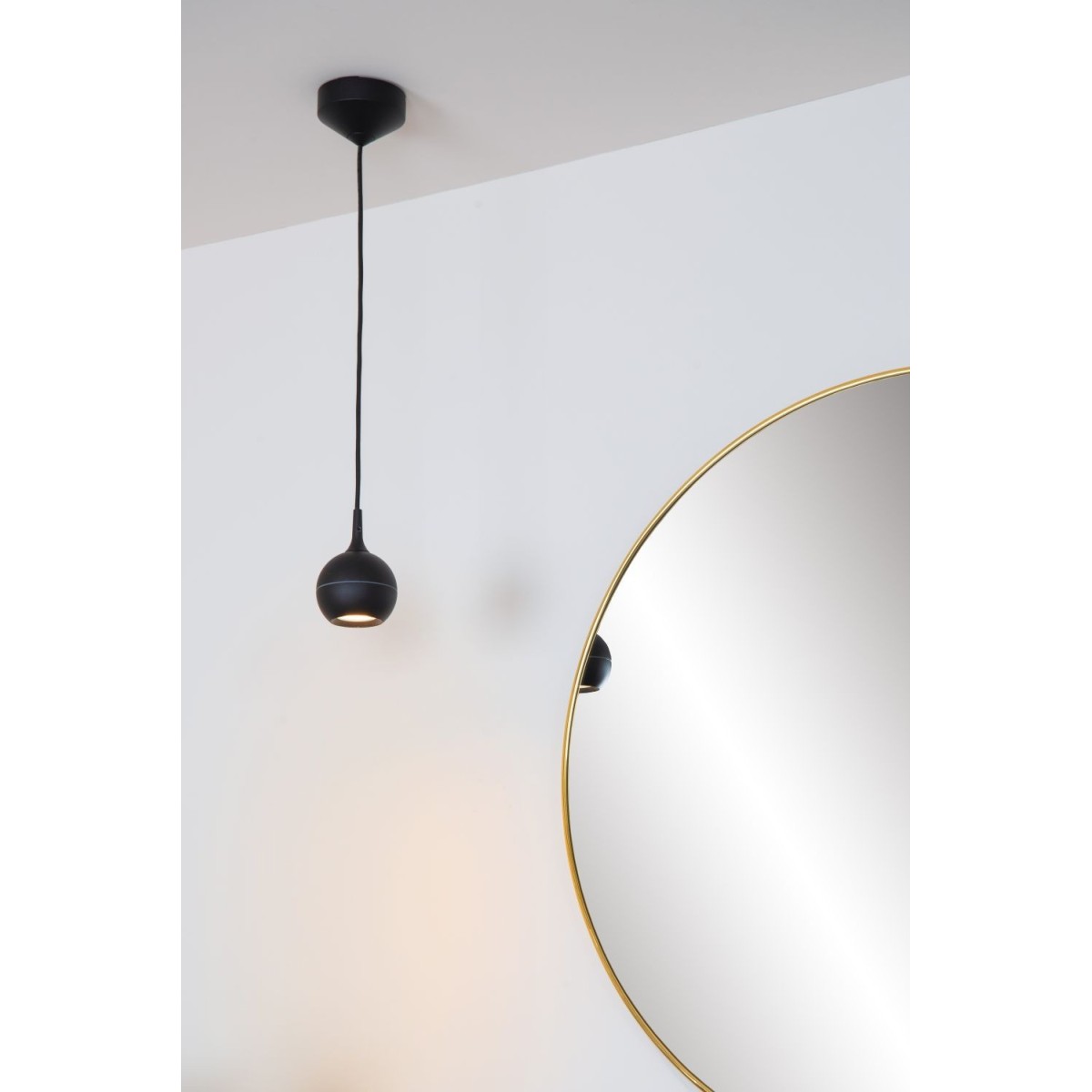 Lucide 09438/01/30 FAVORI - Lampa wisząca łazienkowa - 1xGU10 - IP44 - Czarna
