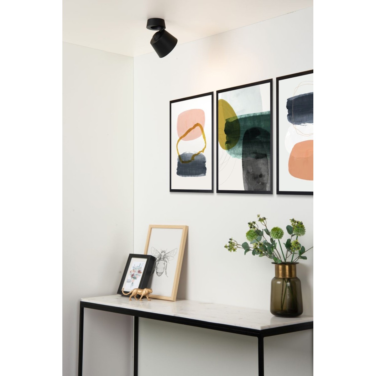 Lucide 09935/01/30 TRIGONO - Reflektor sufitowy - 10.5 cm - 1xGU10 - Czarny