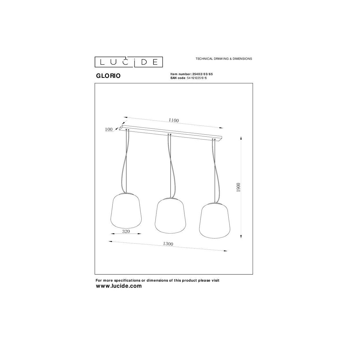 Lucide GLORIO 25402/03/65